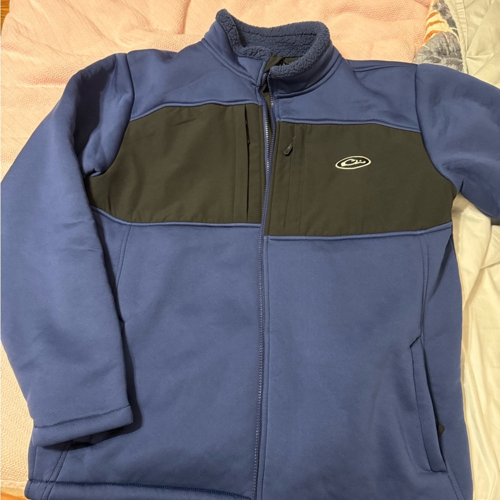 Drake Navy and Black Fleece Jacket